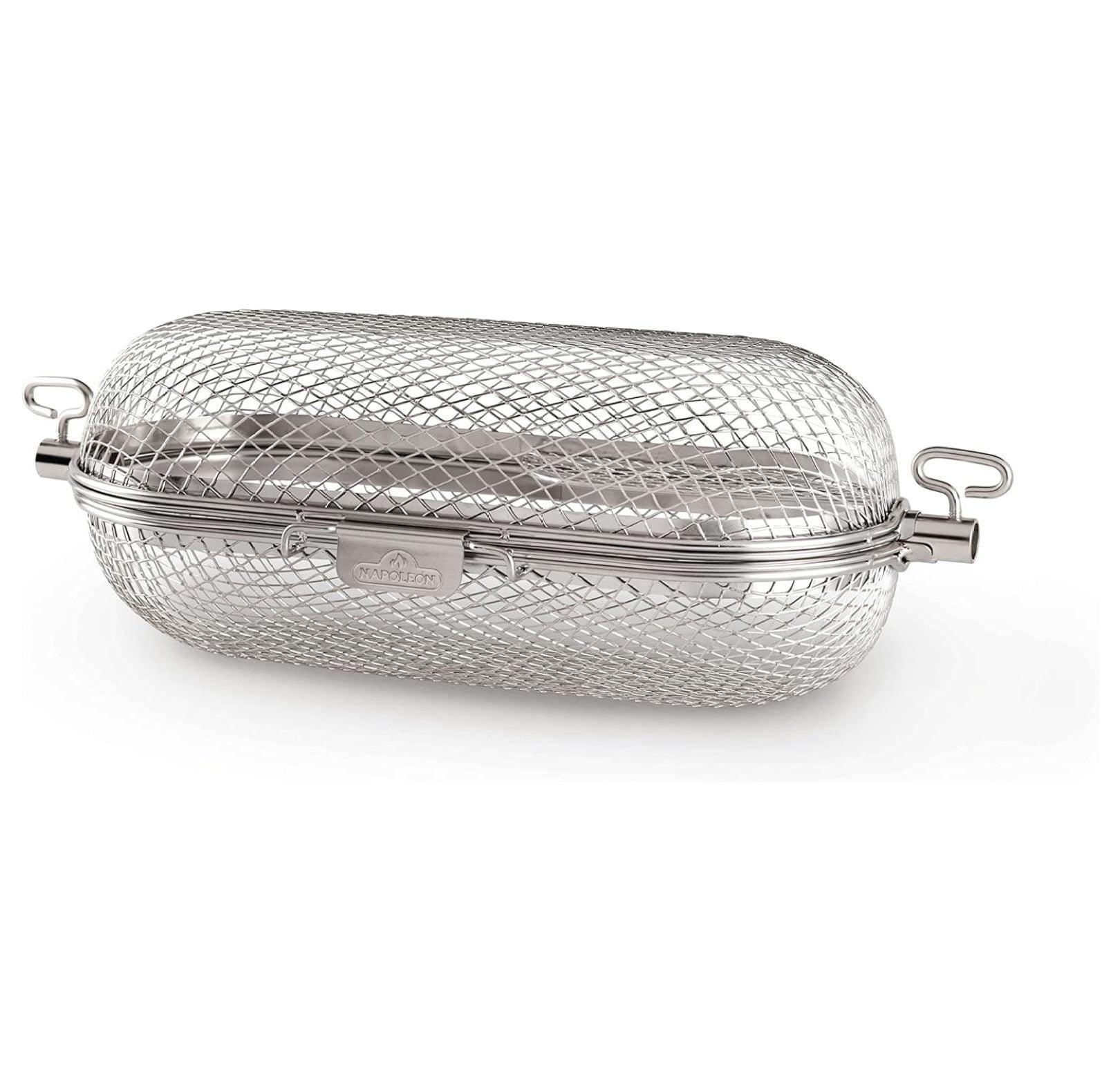 Stainless Steel Universal Rotisserie Basket Grill Accessory