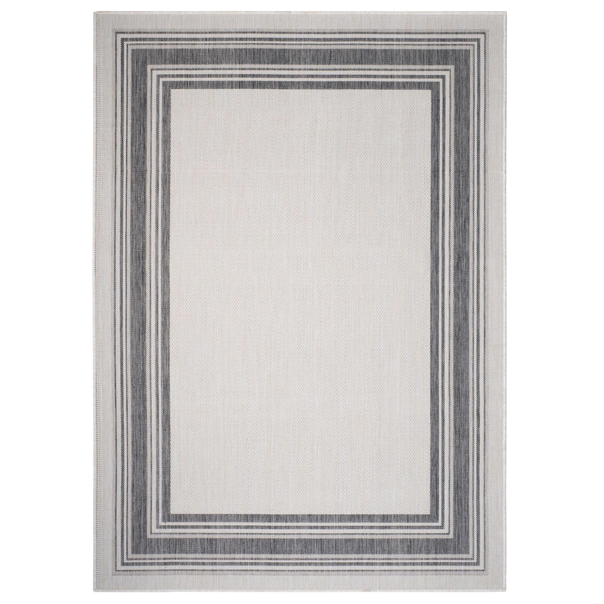 Kilimanjaro Elegance 3' x 5' Handmade Gray Stripe Synthetic Area Rug