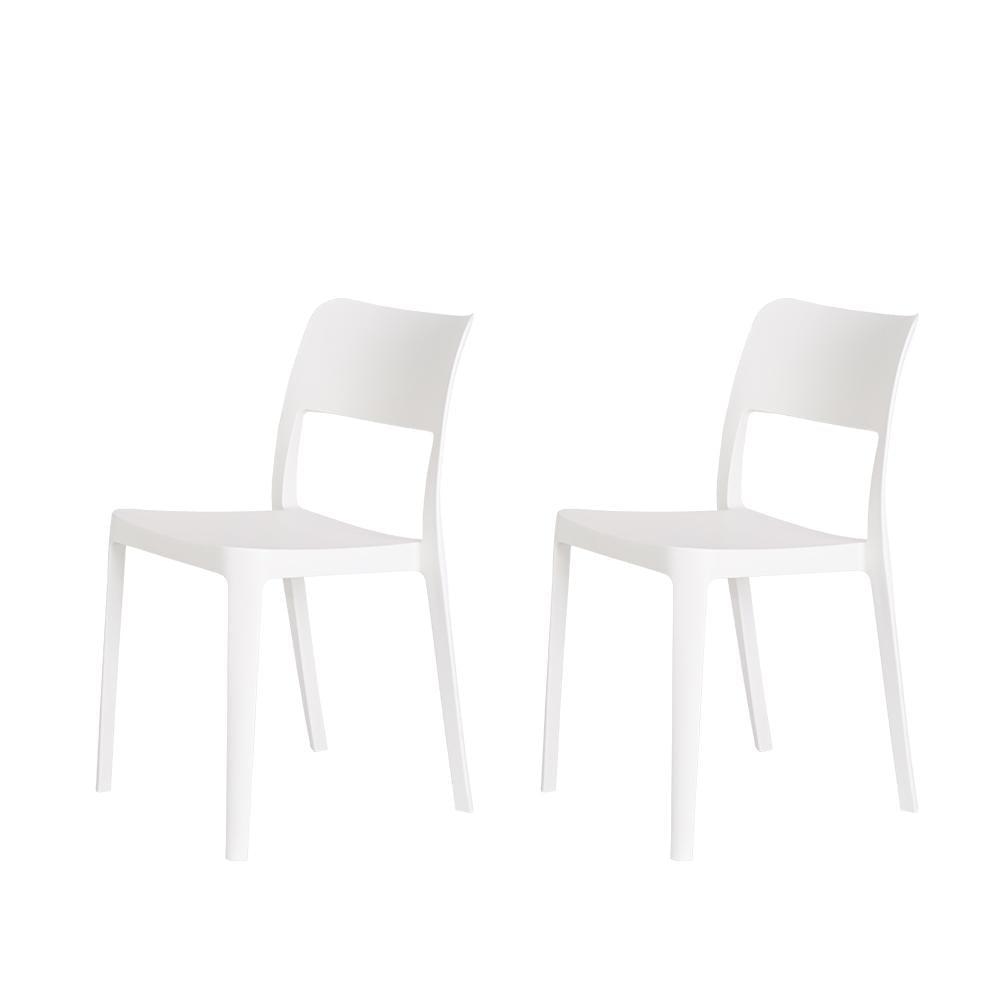 2pk La Vie Stackable Patio Armless Chairs - Lagoon