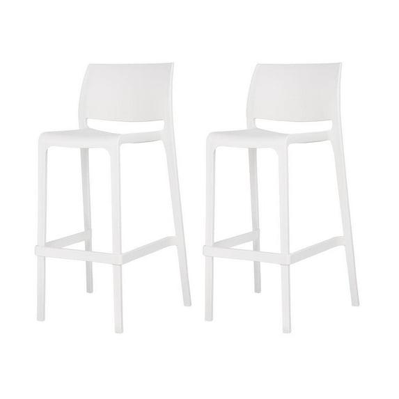 Sensilla 2pk Outdoor Stackable Bar Stools - White - Lagoon