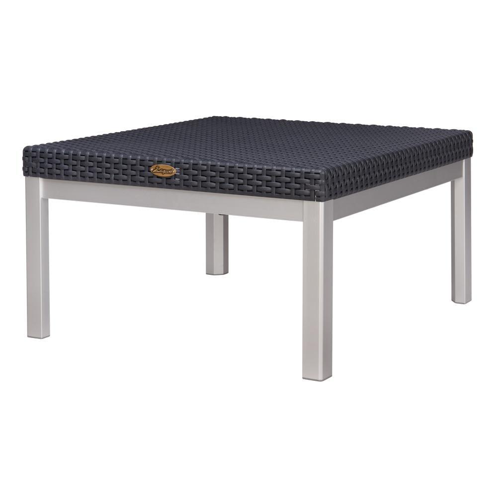 Lagoon Russ Rattan Coffee Table with Aluminum Legs
