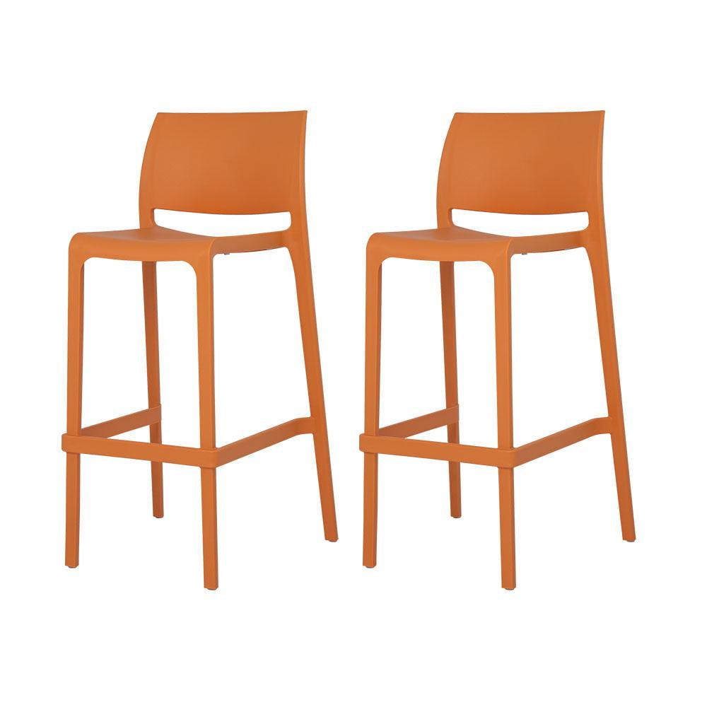 Sensilla 2pk Outdoor Stackable Bar Stools - Orange - Lagoon