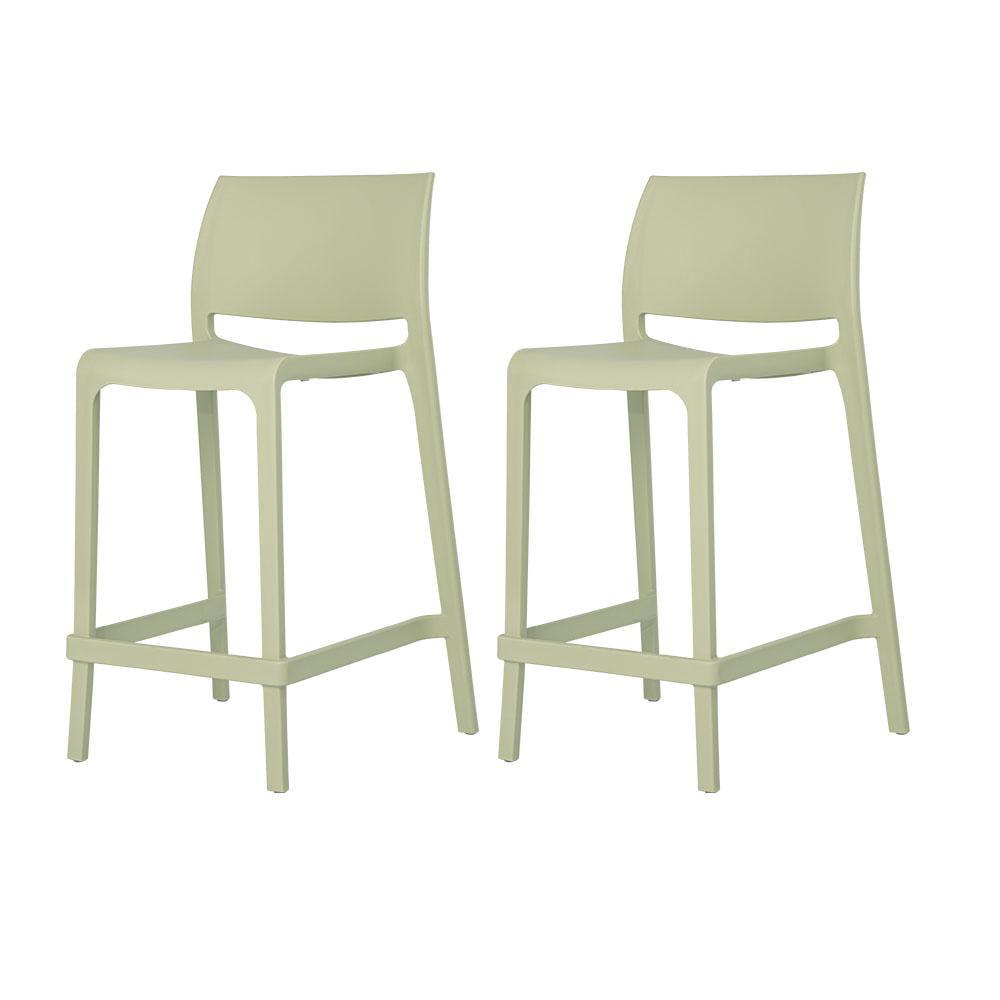 Lagoon Sensilla Resin Stackable Counter Stool Set of 2