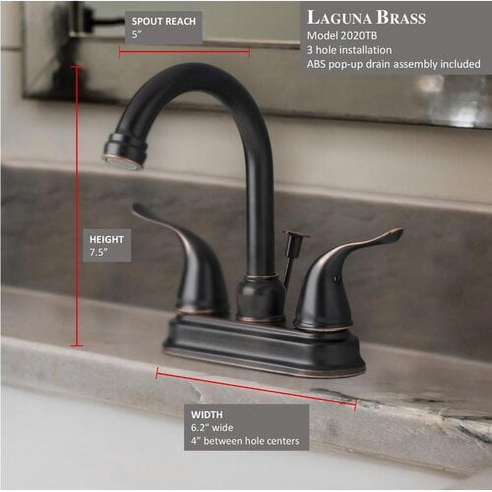 Oil Rubbed Bronze Two Handle Centerset Lavatory Faucet