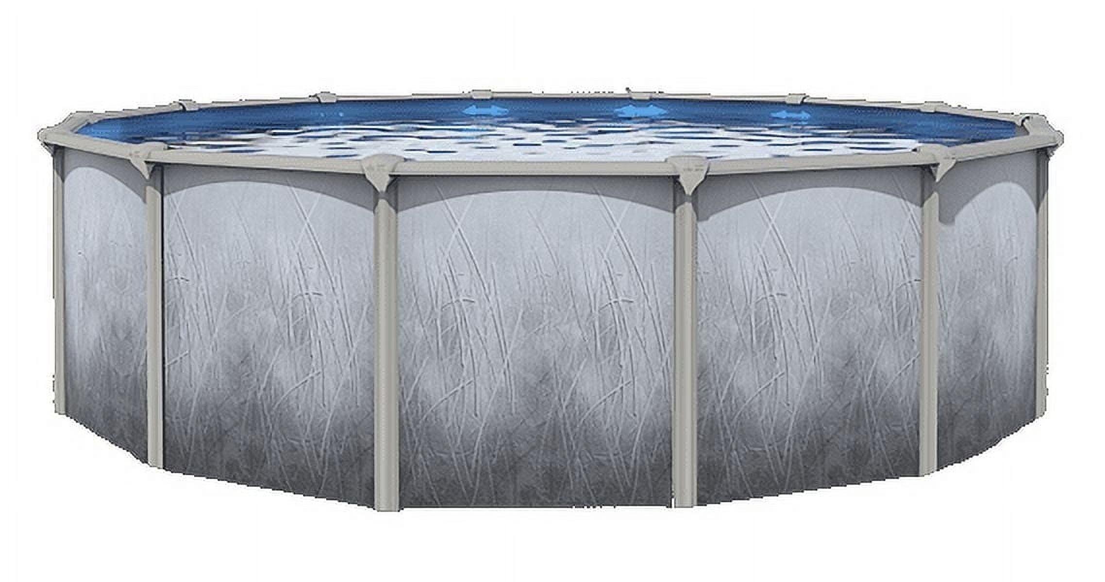 Lake Effect Pools 12' x 48" Round Bermuda Galvanized Painted Steel Above Ground Swimming Pool
