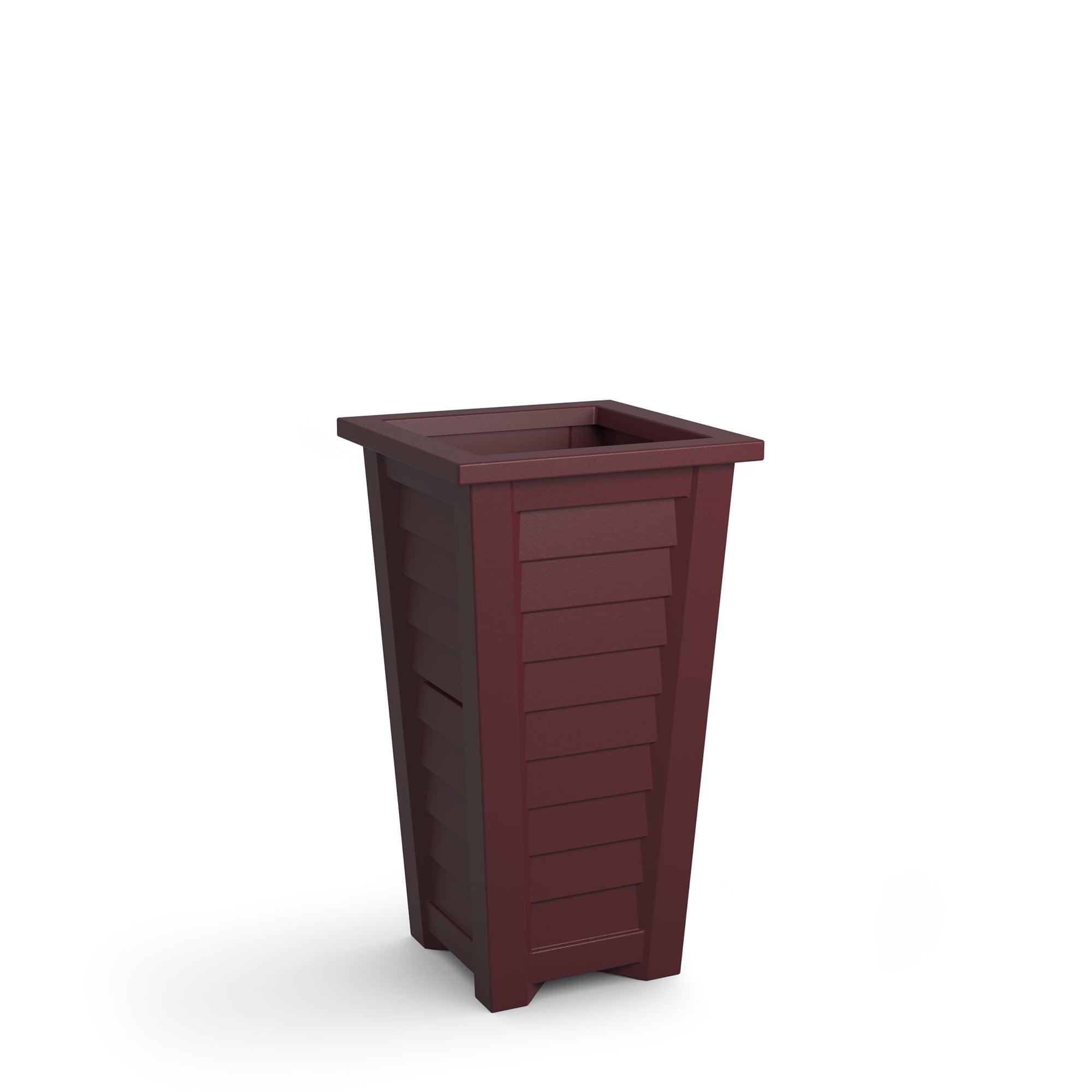 Cranberry Red 28" Square Outdoor Planter with Water Reservoir