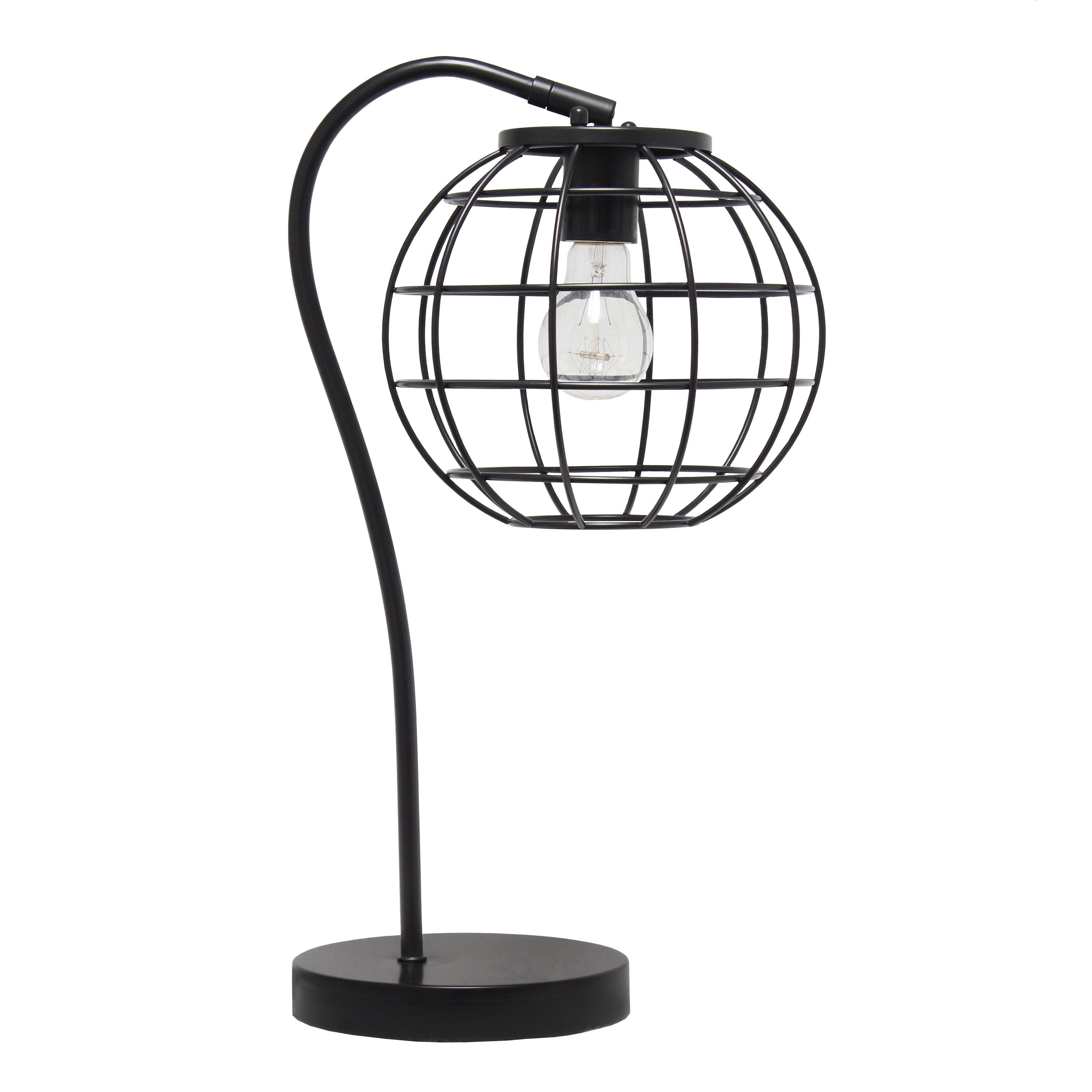 Metal Arched Cage Table Lamp Black - Lalia Home: Retro Industrial, No Assembly, UL Listed