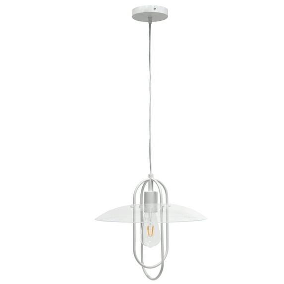 Lalia Home Iron 1 Light Elongated Pendant in White