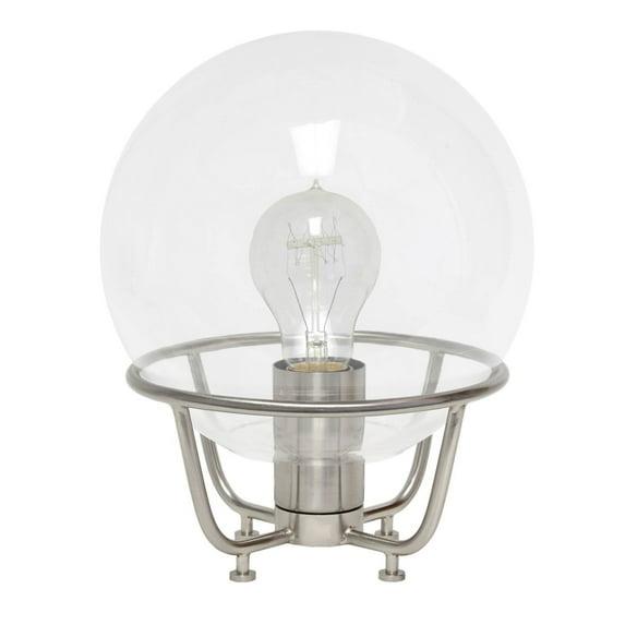 Old World Globe Glass Table Lamp Silver - Lalia Home: Brushed Nickel, No Assembly Required, UL Listed