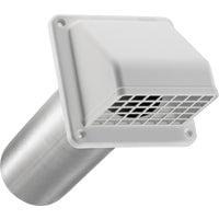 Lambro 4 In. White Plastic Wall Exhaust Hood Vent 224WS