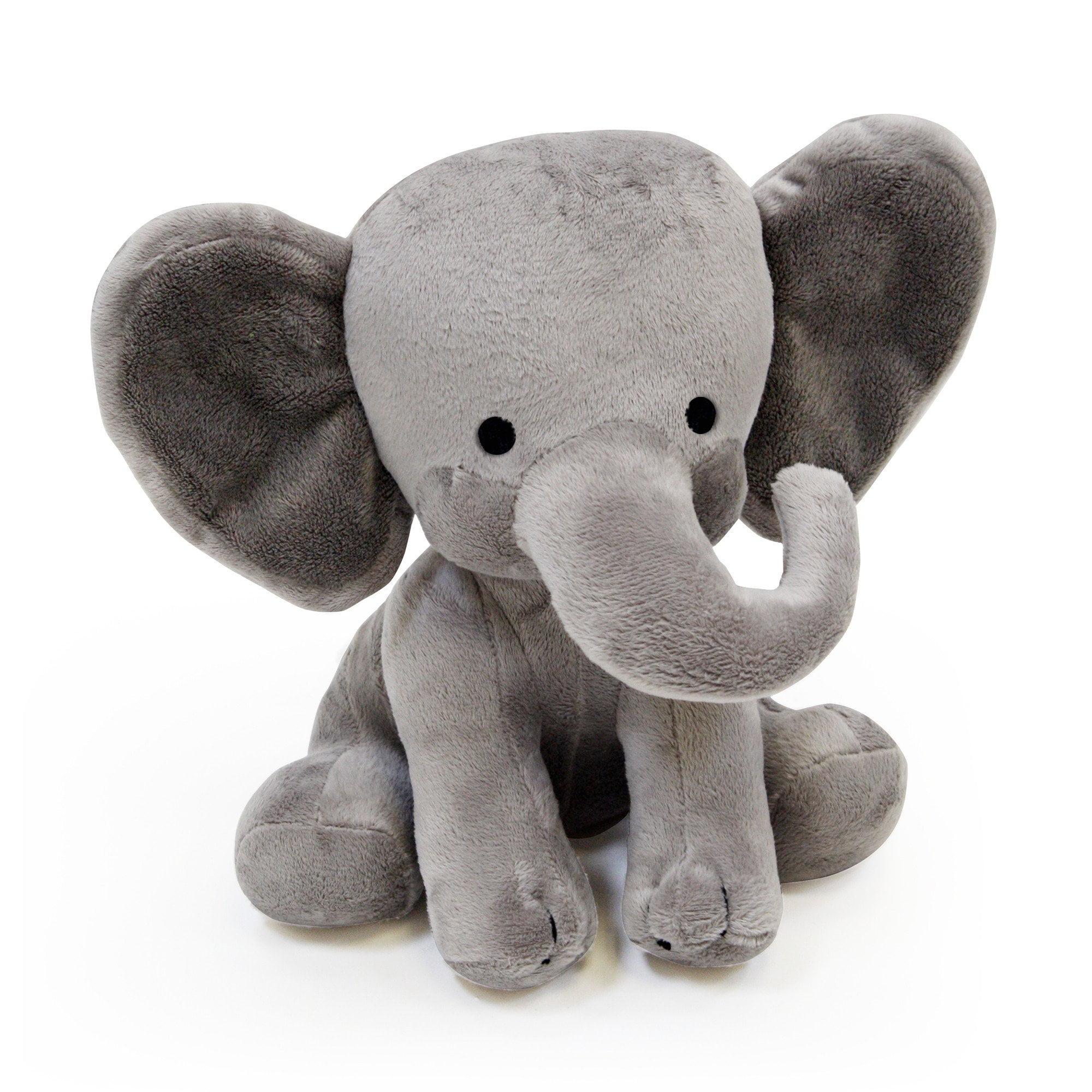 Humphrey Gray Plush Elephant Stuffed Toy with Velour Finish