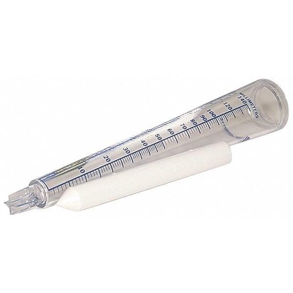 Clear Acrylic Tapered Rain Gauge with White Plastic Stake