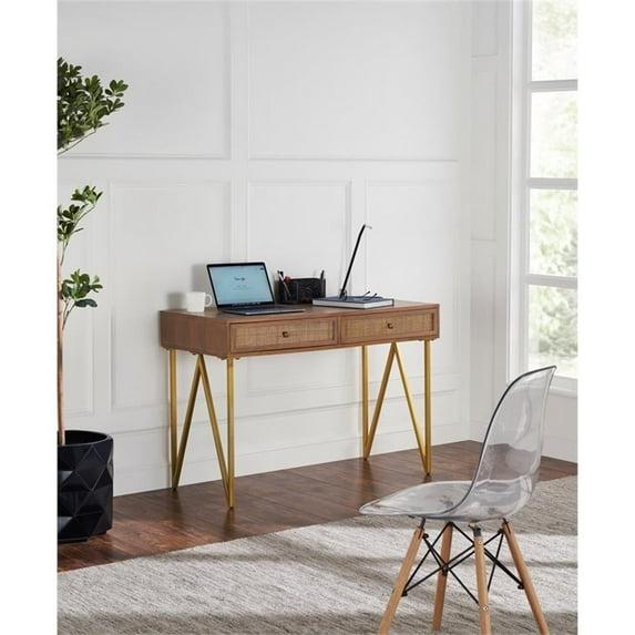 Mod-Arte Lana 45" Solid Wood Writing Desk with 2 Drawers