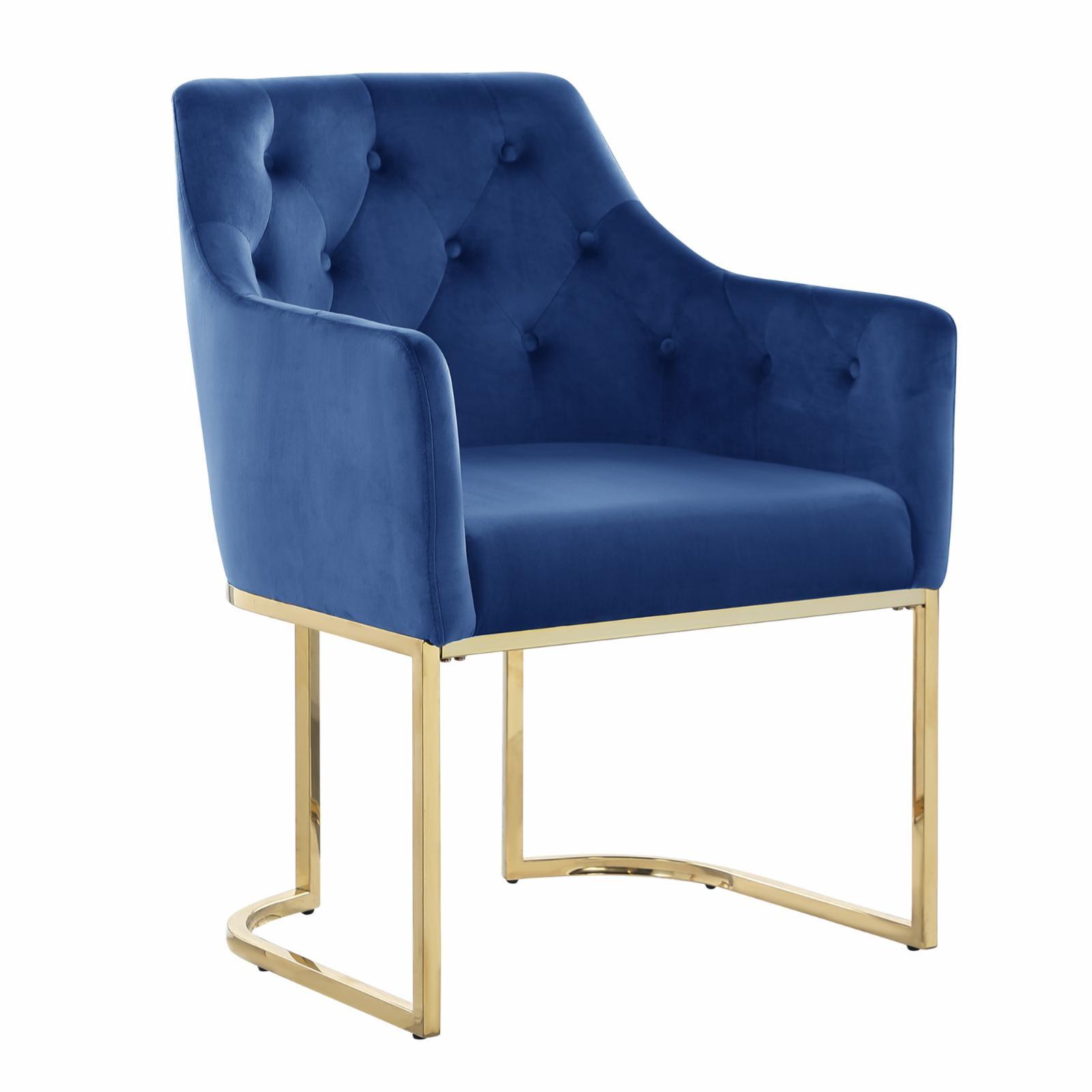 Lana Beige Velvet Barrel Accent Armchair with Gold Metal Legs