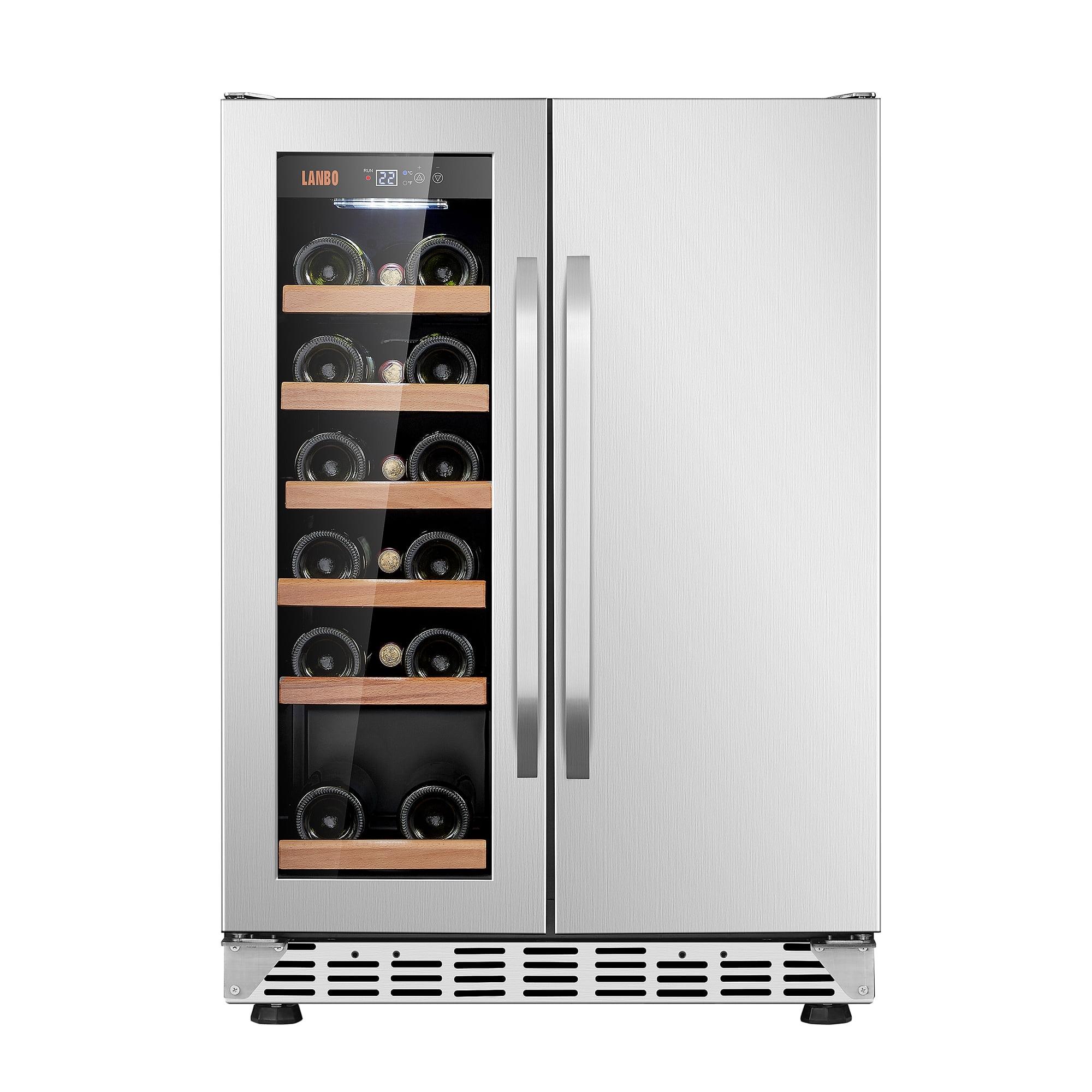 Lanbo 24" Stainless Steel Dual Zone Wine and Beverage Cooler