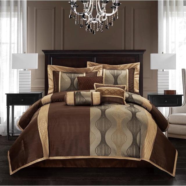 Nanshing America, Inc Kath 7 Piece Microfiber Modern & Contemporary Comforter Set