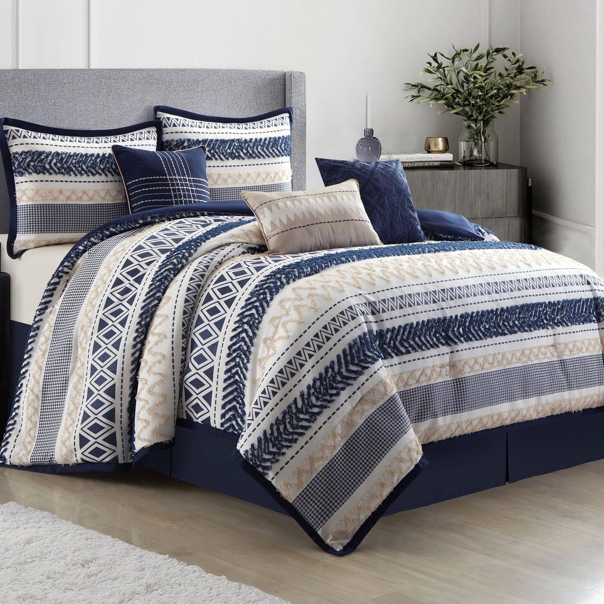 Nanshing America, Inc Ivanna 7 Piece Geometric Comforter Set