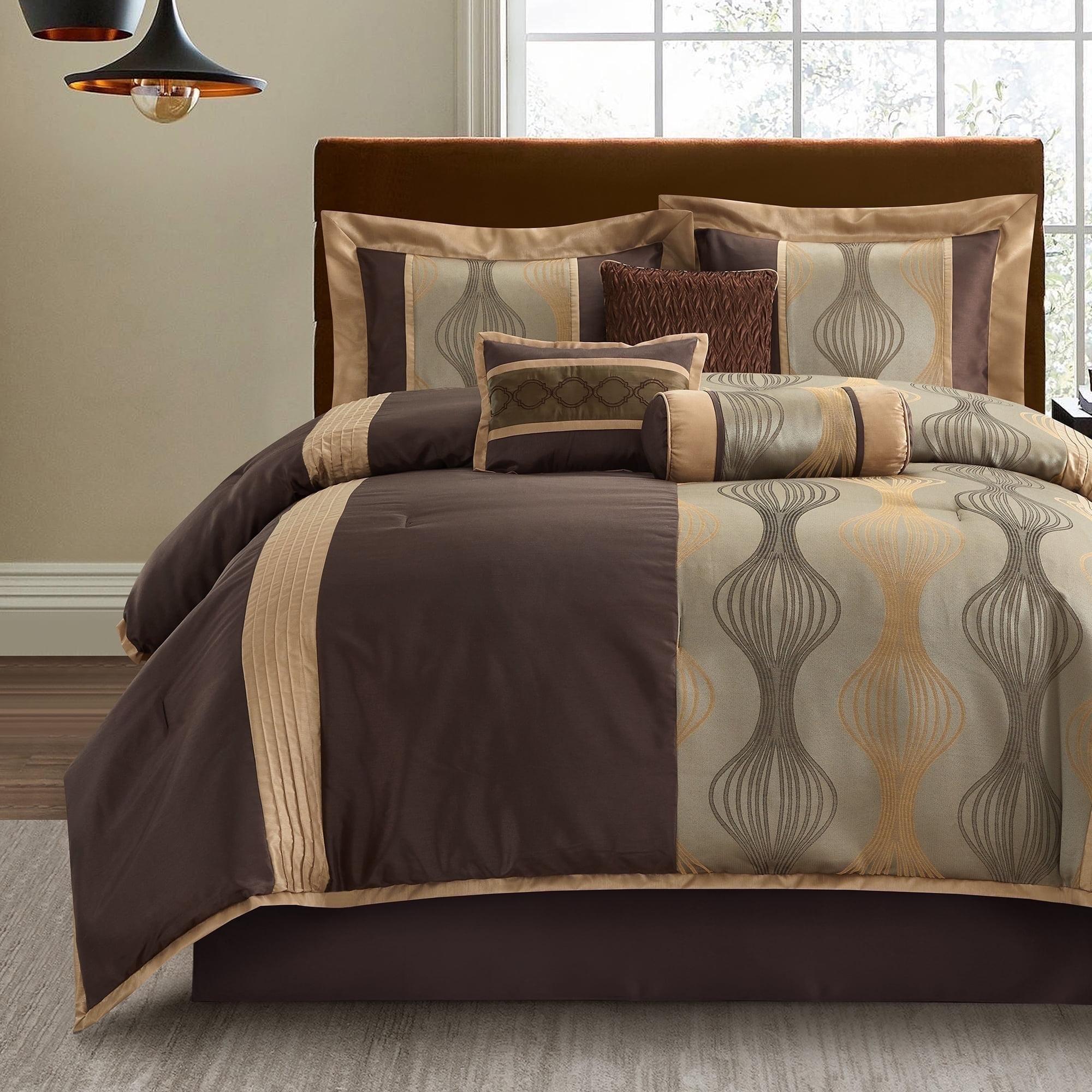 Nanshing America, Inc Kath 7 Piece Microfiber Modern & Contemporary Comforter Set