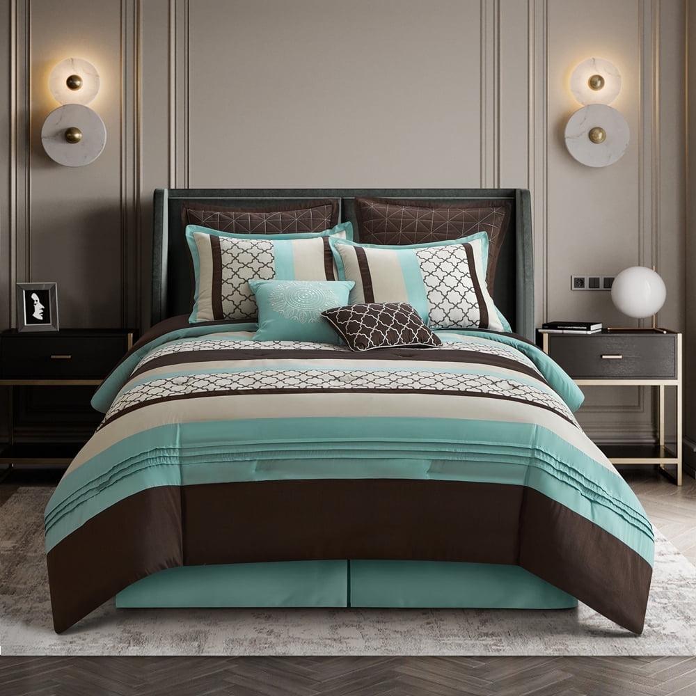 Nanshing America, Inc Avalon Microfiber Modern & Contemporary 8 Piece Comforter Set