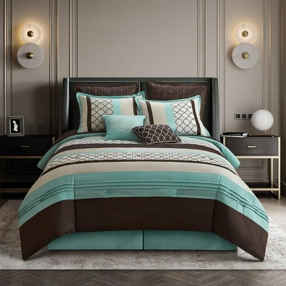 Nanshing America, Inc Avalon Microfiber Modern & Contemporary 8 Piece Comforter Set