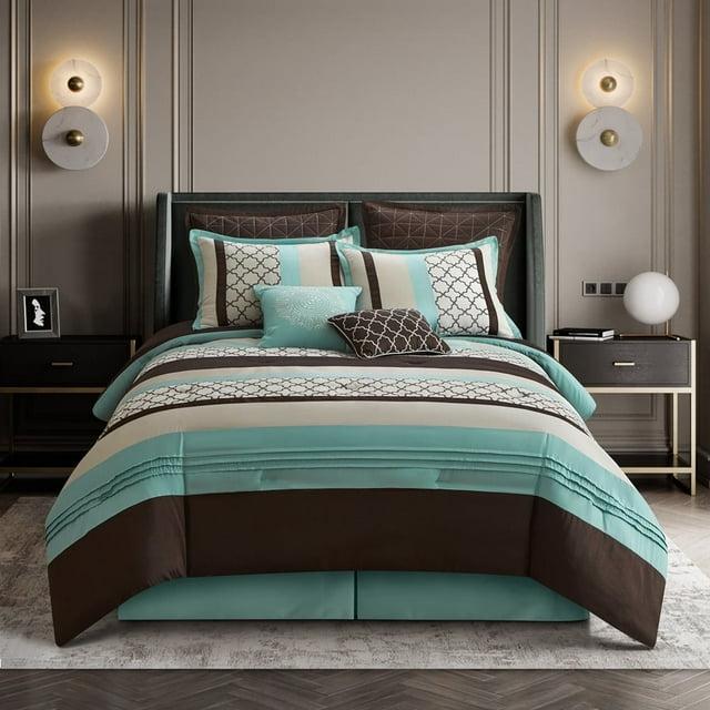 Nanshing America, Inc Avalon Microfiber Modern & Contemporary 8 Piece Comforter Set