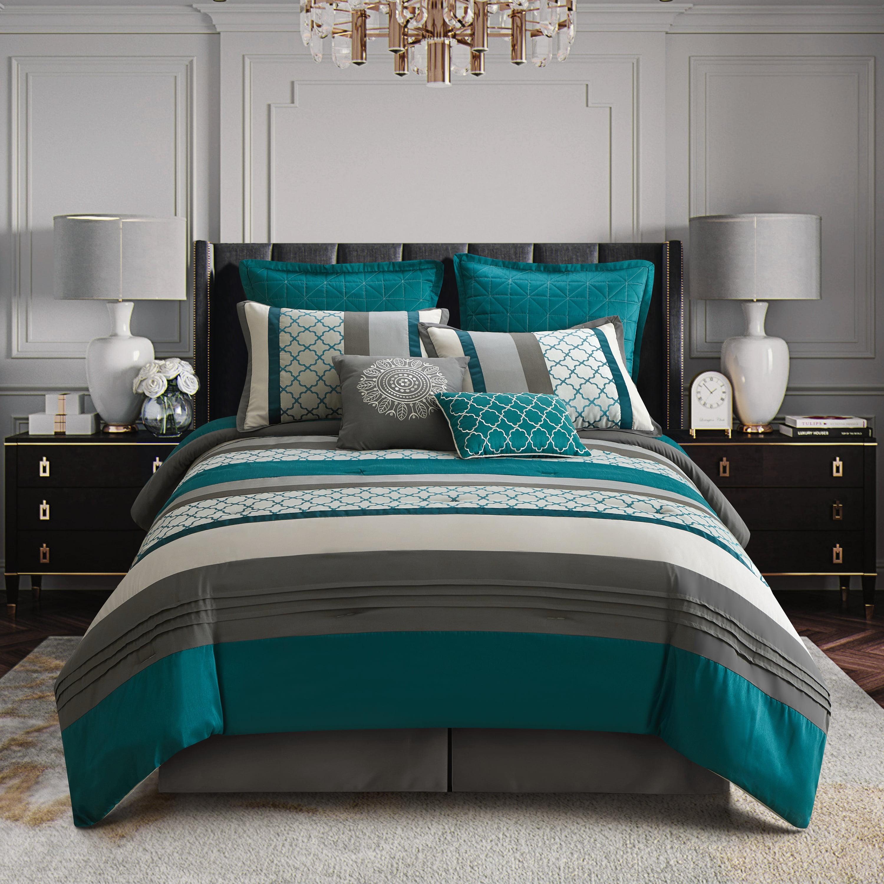 Nanshing America, Inc Avalon Microfiber Modern & Contemporary 8 Piece Comforter Set