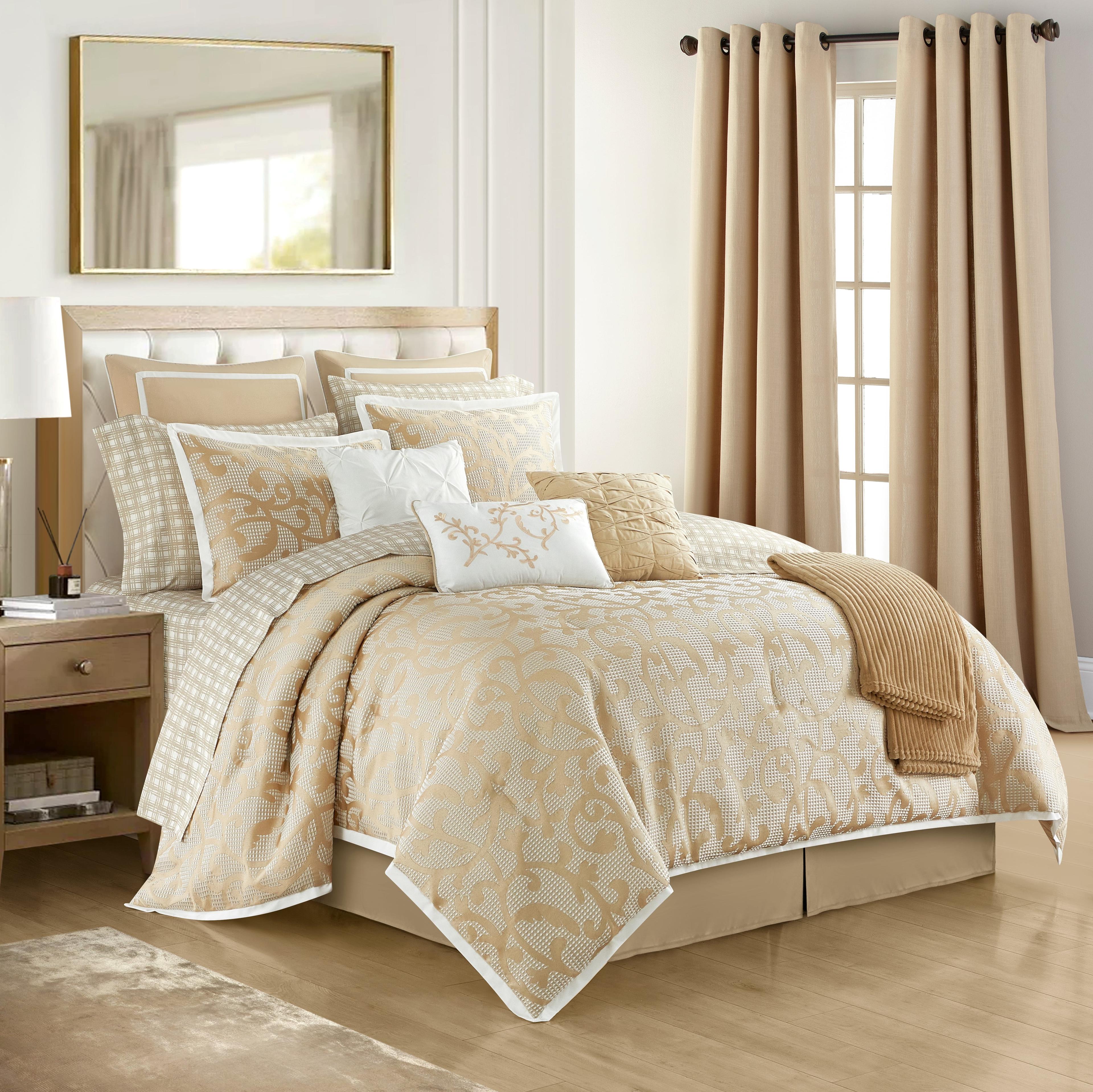 Janella 14 Piece Luxury Glam Comforter Set