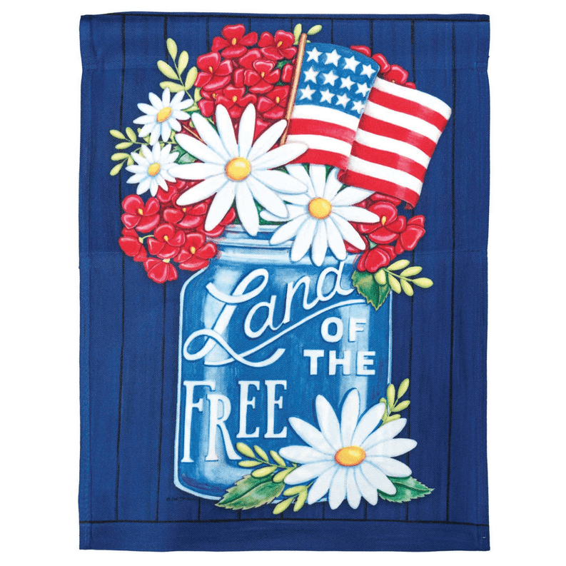 Dicksons Inc Double Sided 18'' H x 13'' W Polyester Independence Day Garden Flag