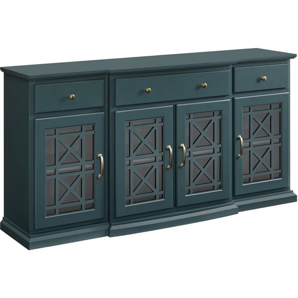 Saugeries Fretwork Detailed Glass Door Sideboard