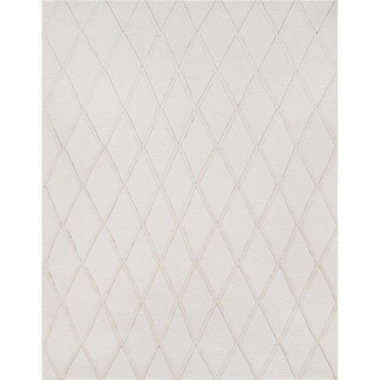 Langdon Geometric Handmade Flatweave Wool Beige Area Rug