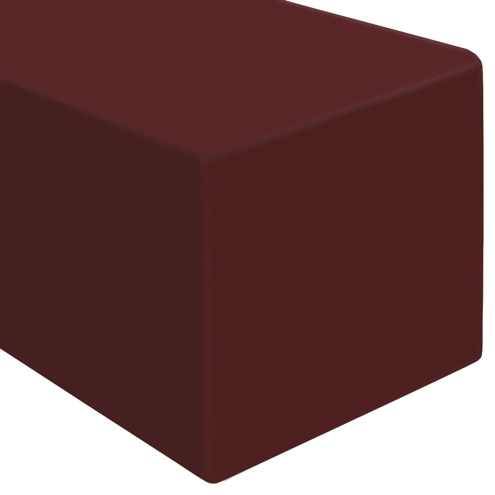 Lann's Linens Solid Color Polyester Fitted Rectangular Tablecloth