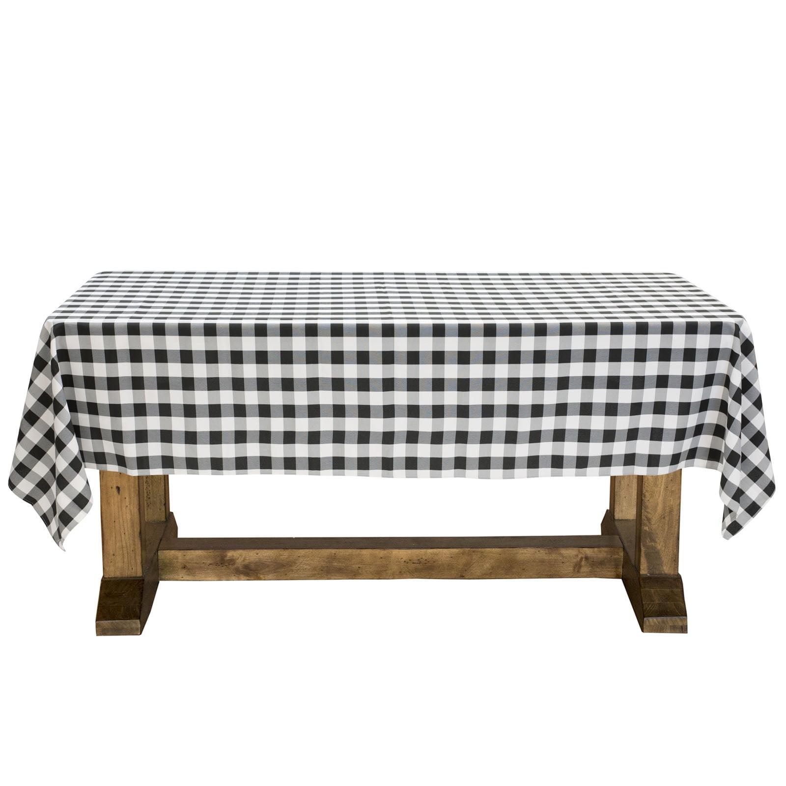 Lann's Linens Rectangular Checkered Tablecloth