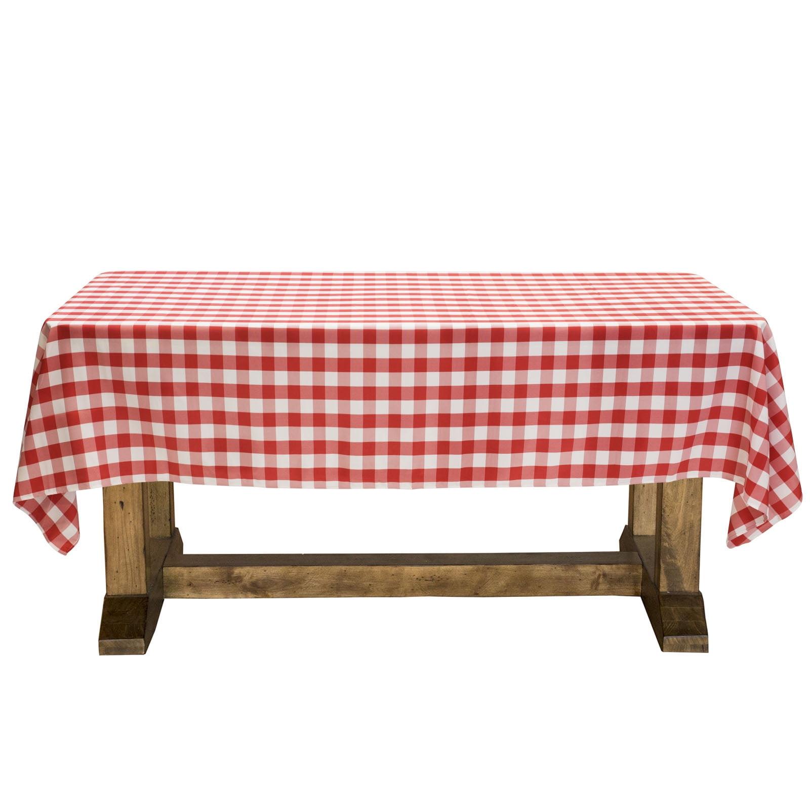 Lann's Linens Rectangular Checkered Tablecloth