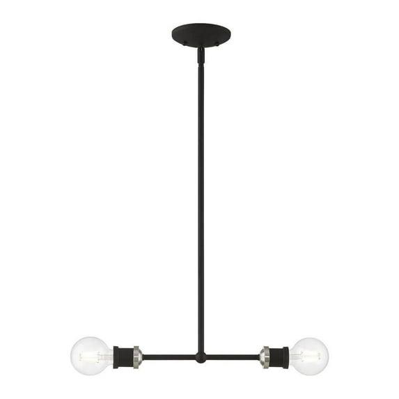 Livex Lighting Lansdale 2 - Light Chandelier in Black/Brushed Nickel