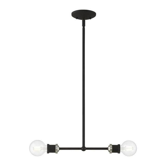 Livex Lighting Lansdale 2 - Light Chandelier in Black/Brushed Nickel