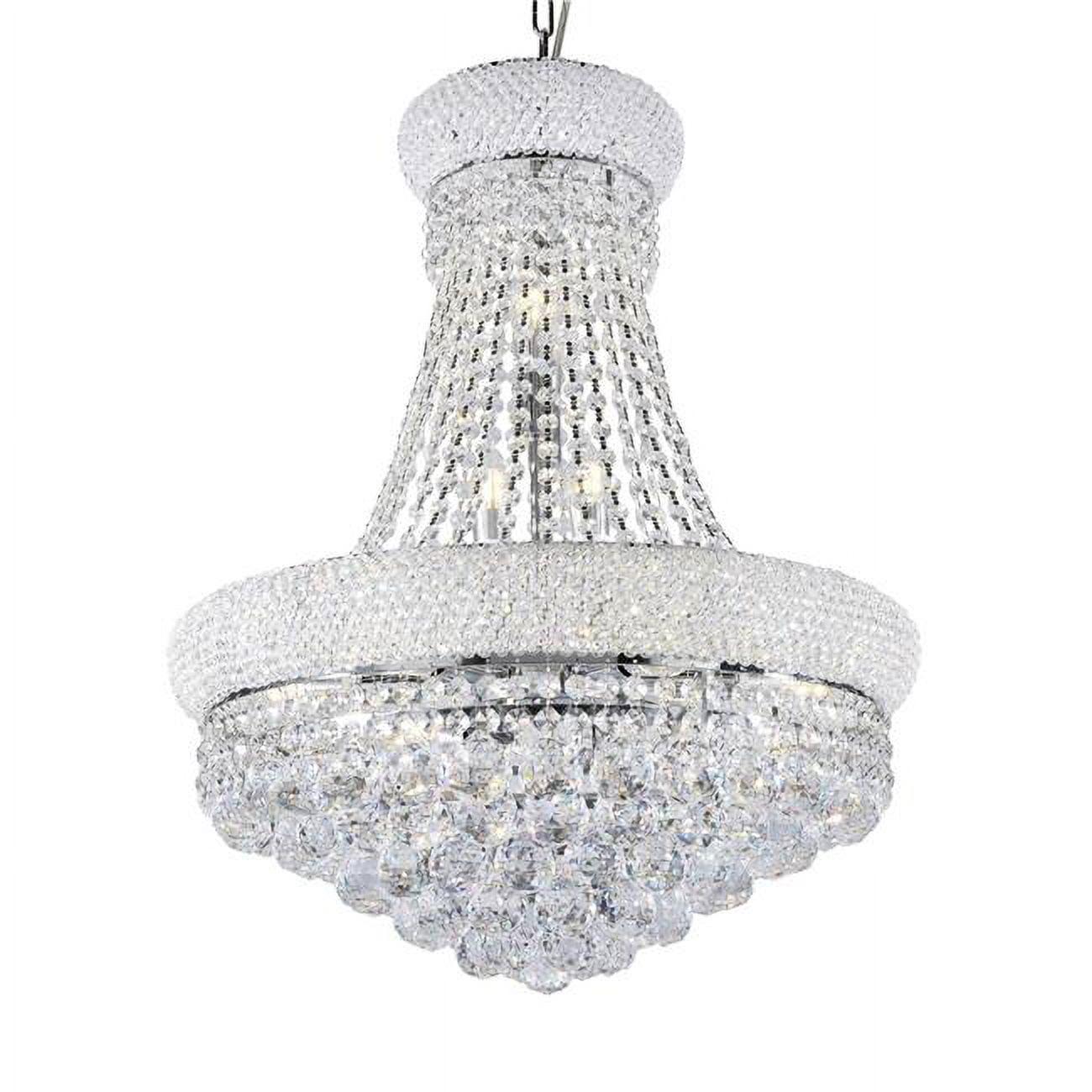 Elegant Vintage Crystal 21" Pendant Ceiling Lamp, Clear