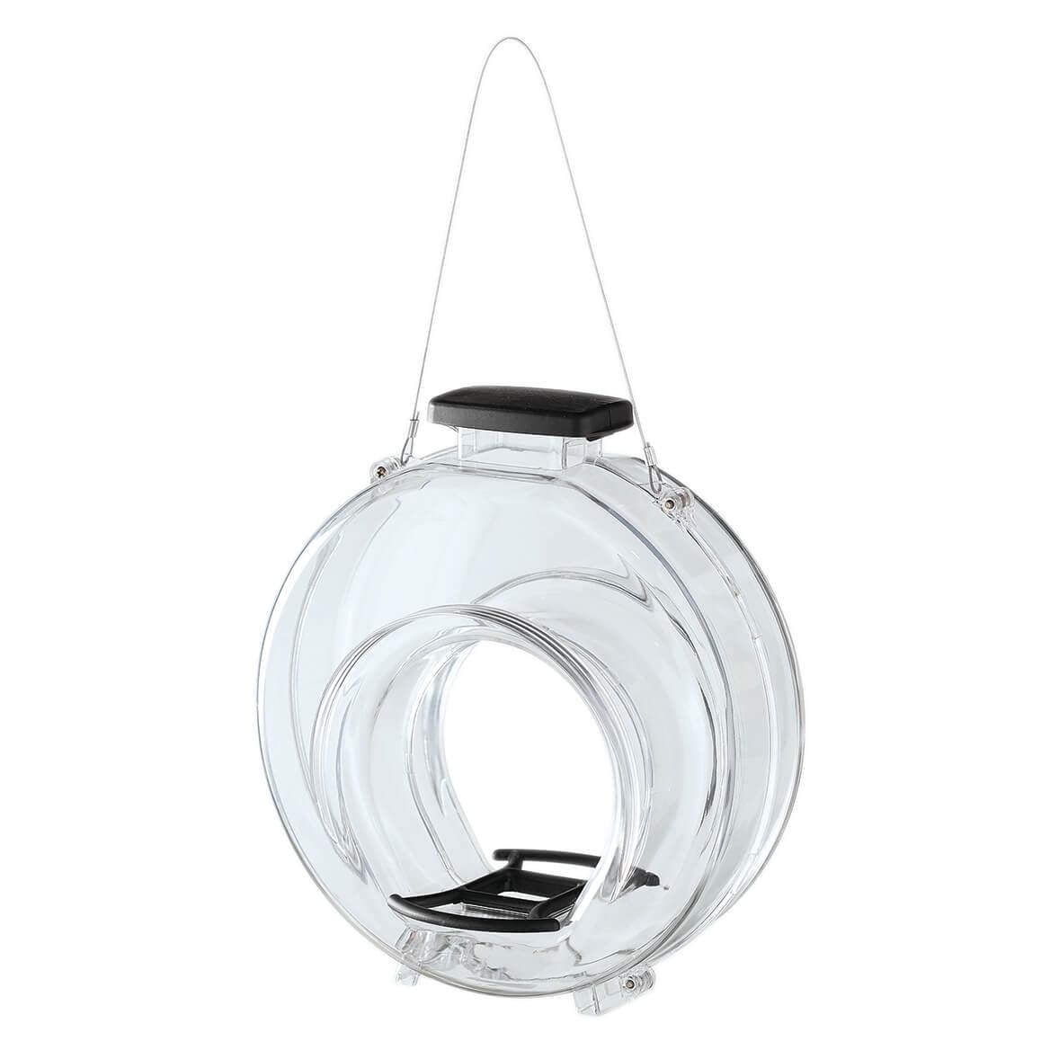 Large Clear Hanging Plastic Fly-Through Bird Feeder