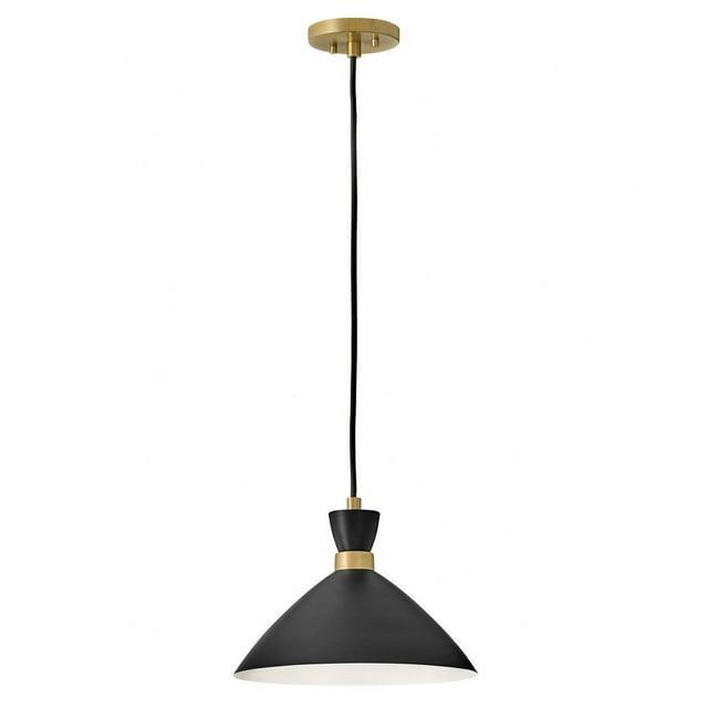 Lark Simon 1 - Light Pendant in  Black/Heritage Brass