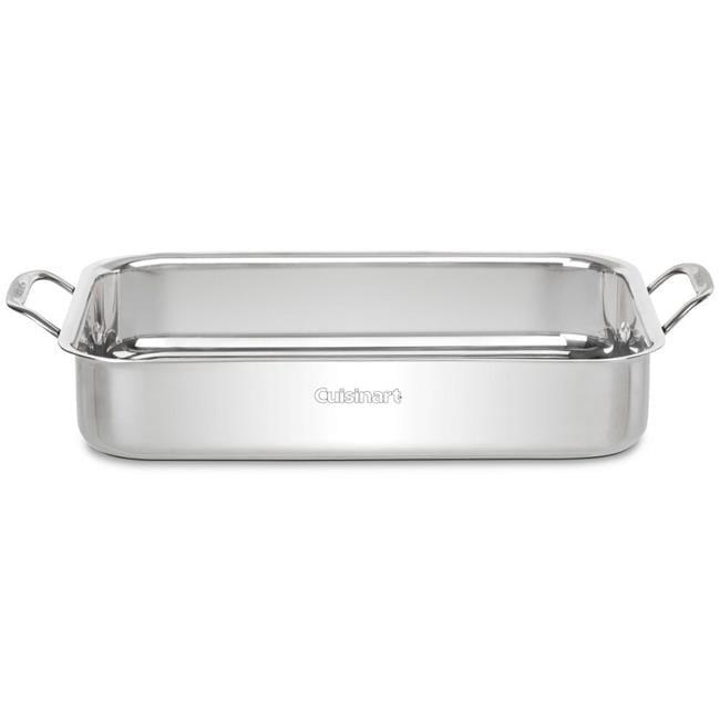 Cuisinart Chef's Classic 14" Stainless Steel Lasagna Pan & Stainless Roasting Rack: Dishwasher-Safe, Riveted Handle