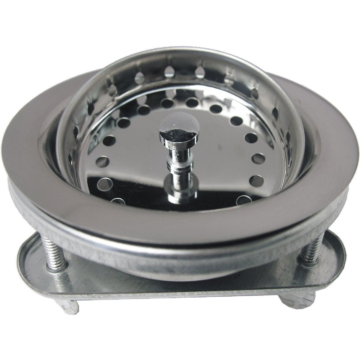 Lasco  3-1/2 In. Chrome EZ-On Duo Basket Strainer Assembly 03-1031