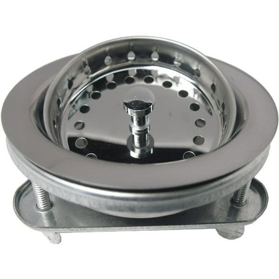 Lasco  3-1/2 In. Chrome EZ-On Duo Basket Strainer Assembly 03-1031