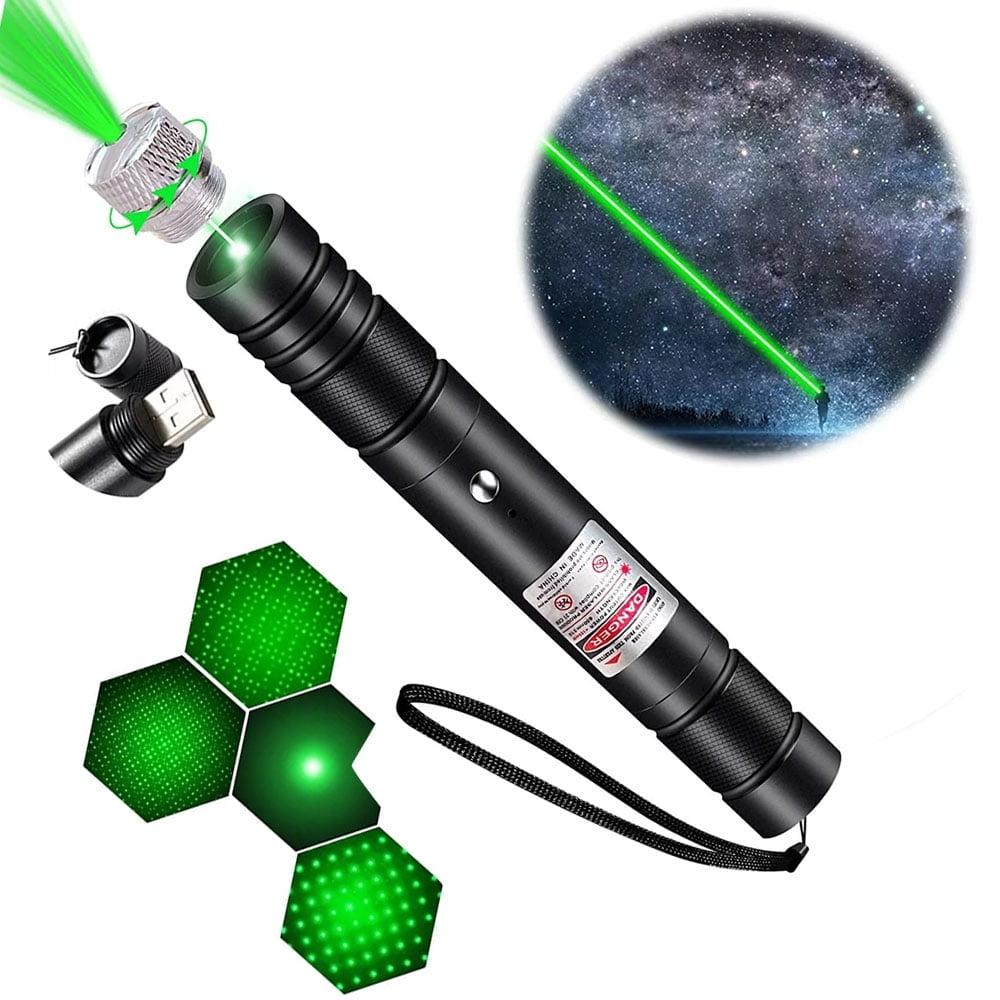 Long Range Green Laser Pointer High Power, Material Upgrade Laser Pointer Pen?2000 Metres Green Lazer Pointer Rechargeable for Hiking,Cat Laser Toy Laser Pointer Rechargeable