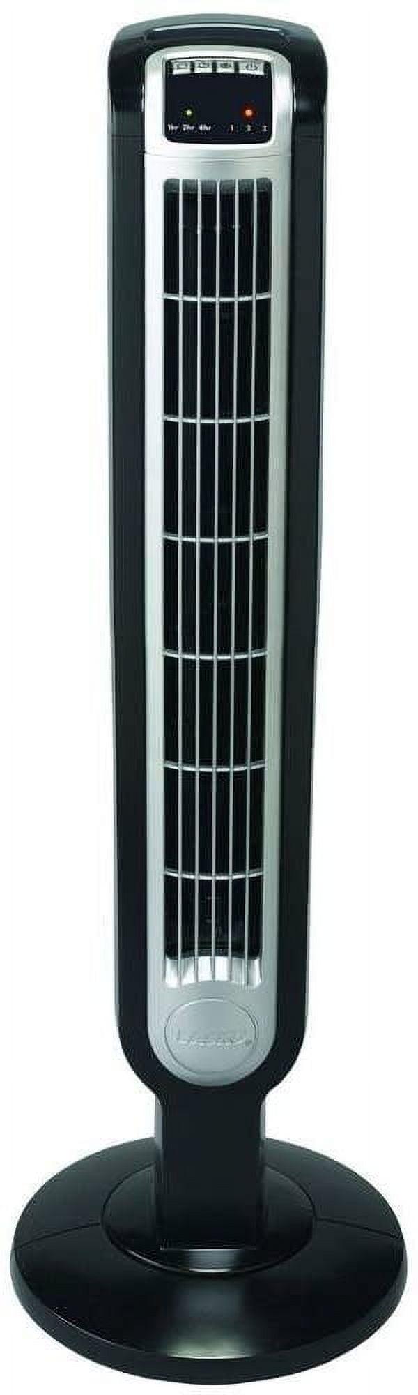 Lasko 36" Oscillating 3-Speed Tower Fan and Ionizer with Remote, Black, 2505, New