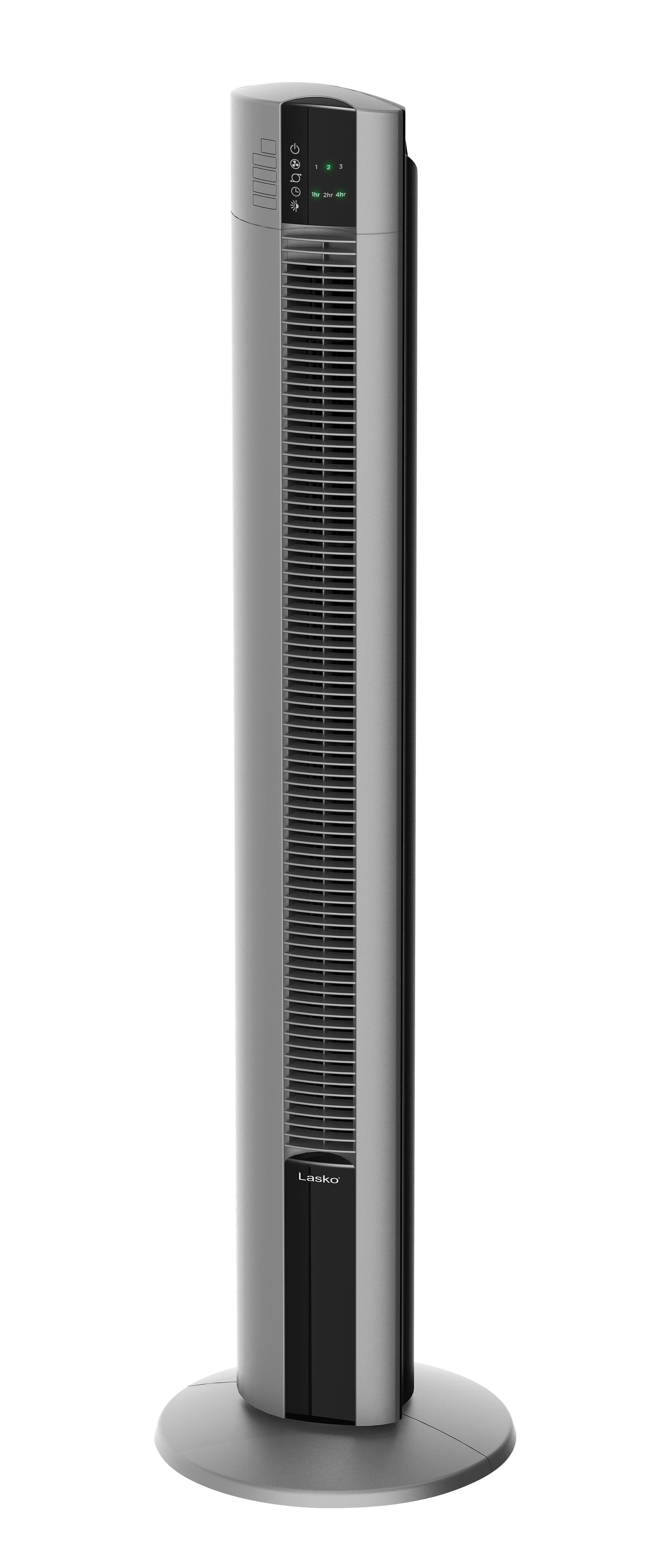 Gray 48" Oscillating Tower Fan with Remote and Night Mode