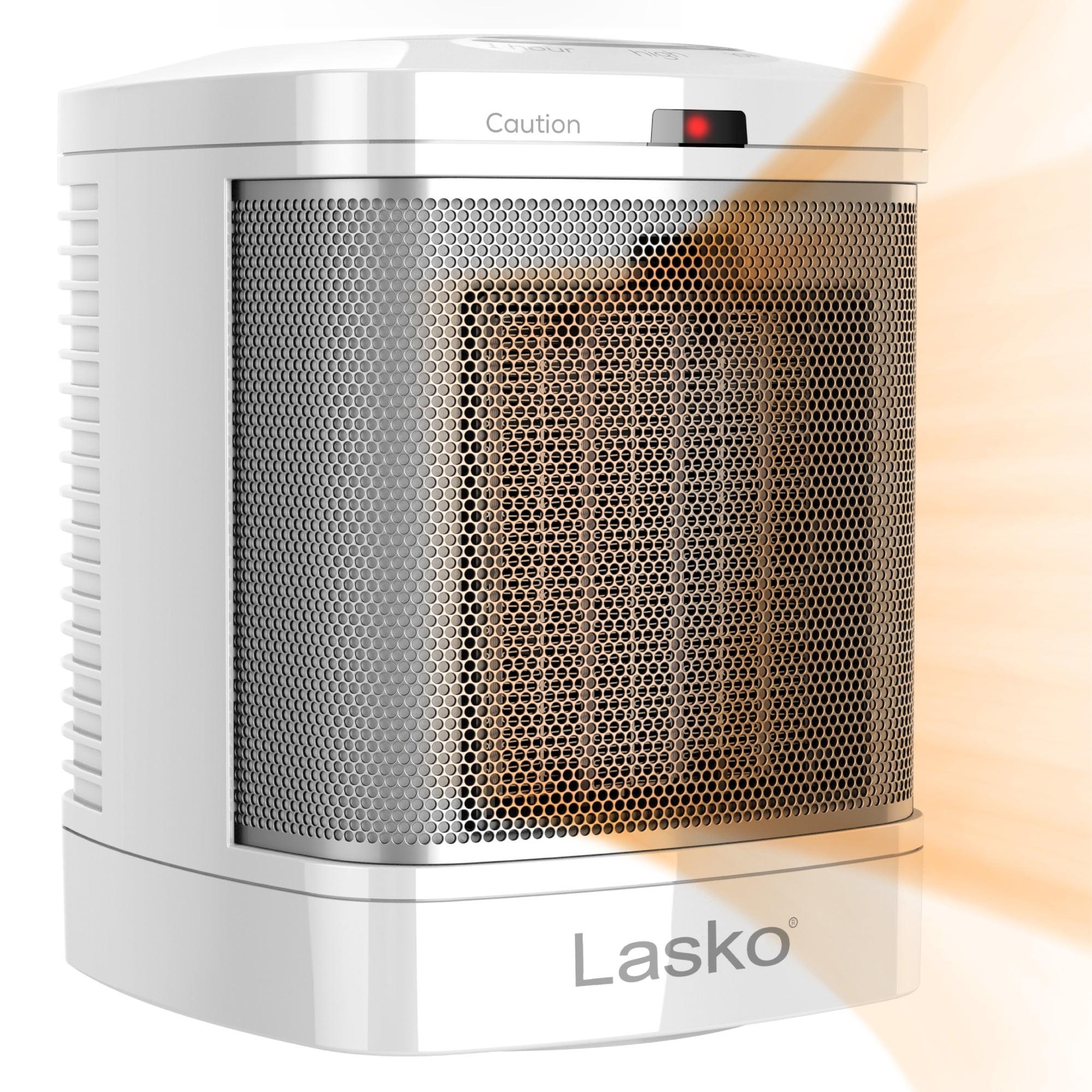 Lasko 8" 1500W Bathroom Space Heater with ALCI Safety Plug and Timer, White, CD08200, New