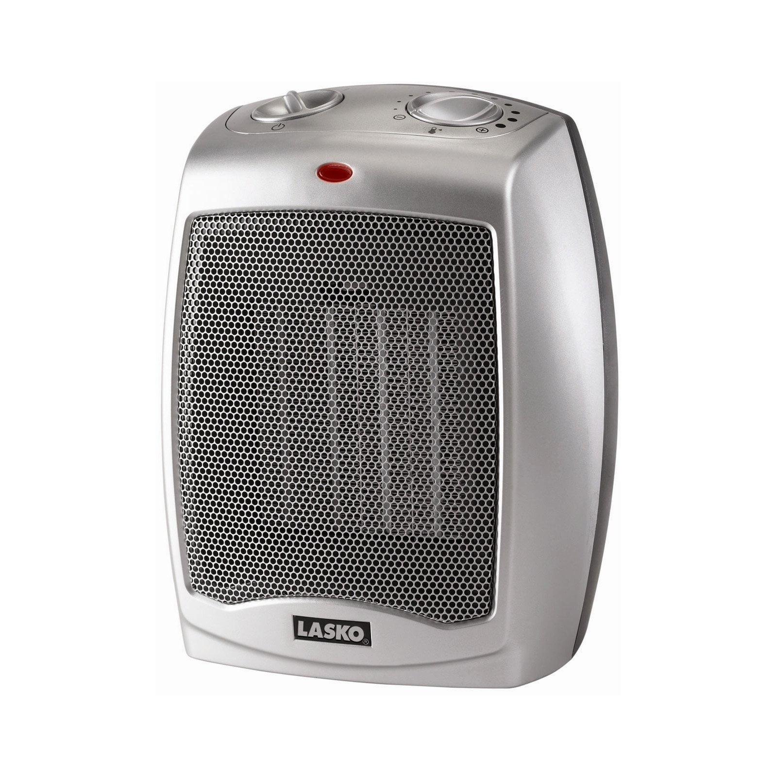 Gray Ceramic Electric Portable Heater with Thermostat