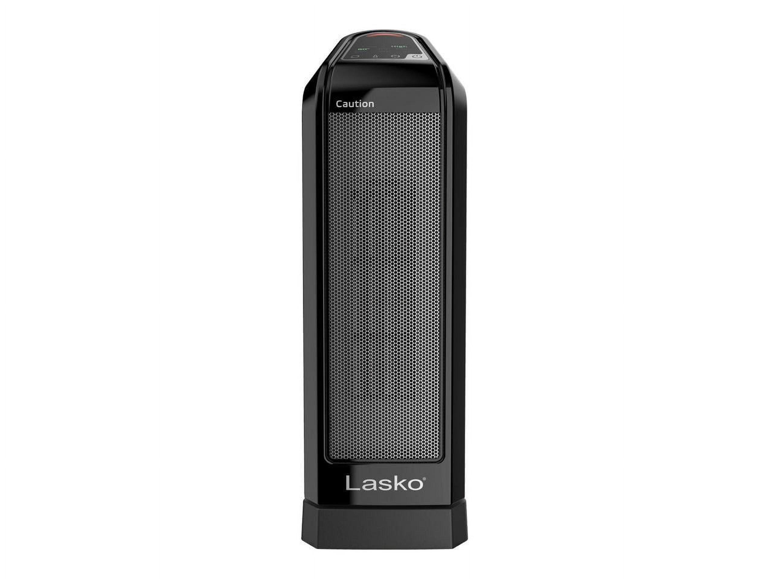 Black Ceramic Tower Heater with Adjustable Thermostat and Remote