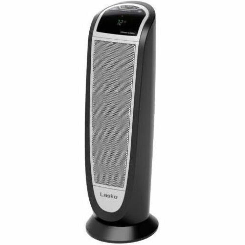 Lasko CT22766 Convection Heater - Ceramic - Electric - Electric - 1500 W - Timer - 120 V AC - 12.50 A - Remote Control - Oscillation - Indoor, Room - Tower