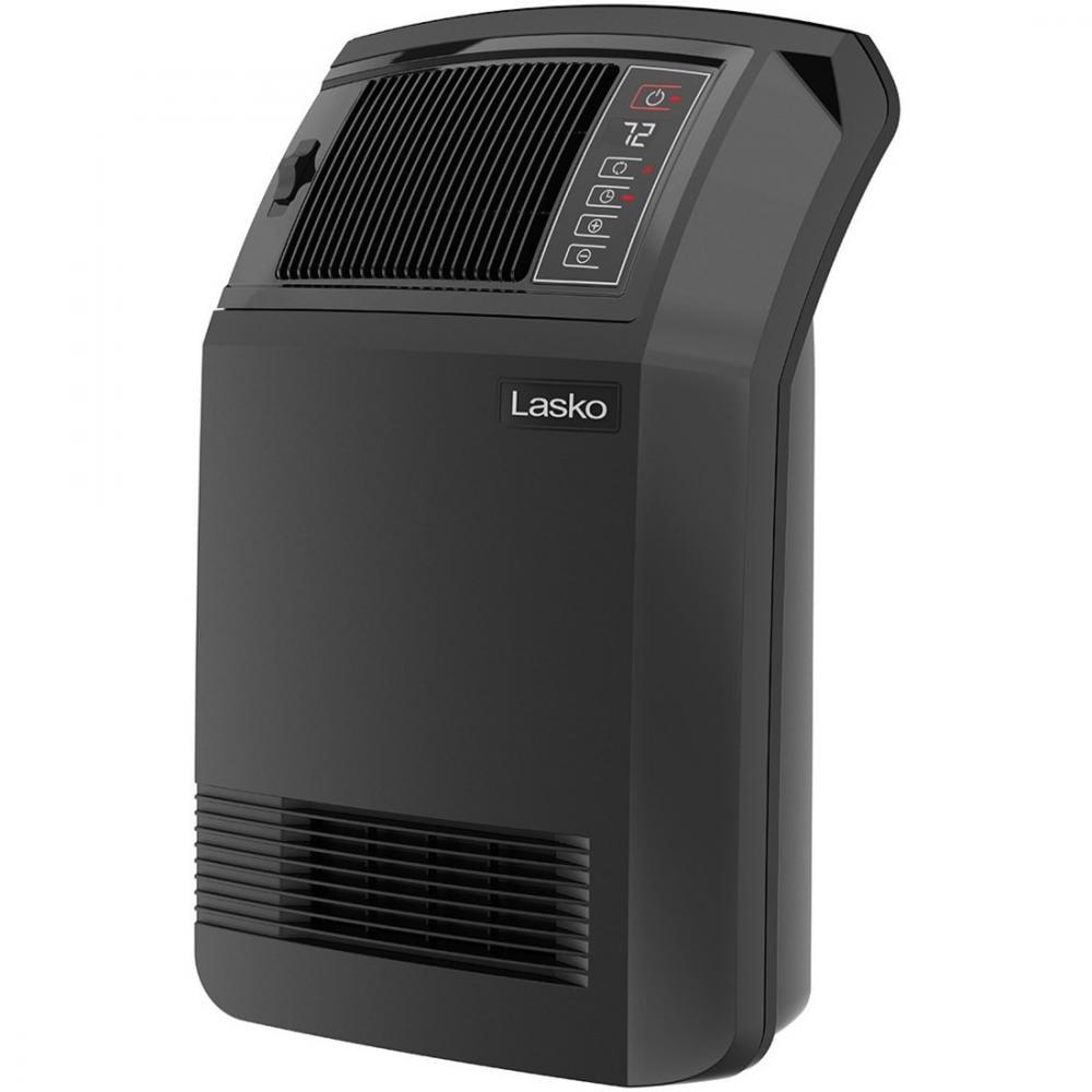 Lasko Black Ceramic Floor-Standing Heater with Thermostat