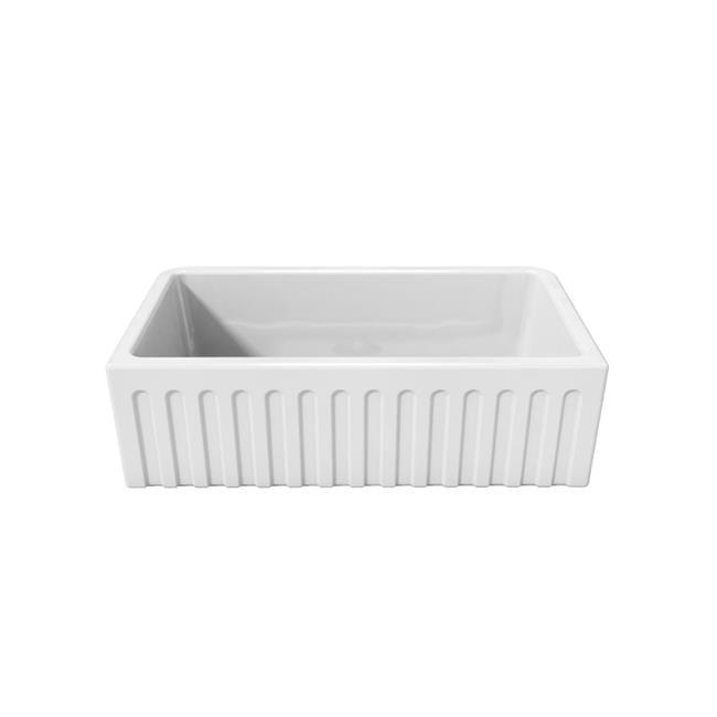 Latoscana LFS3318W 33 in. Fireclay Single Bowl Kitchen Sink